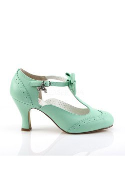 Chaussures vintage flapper 11 vert