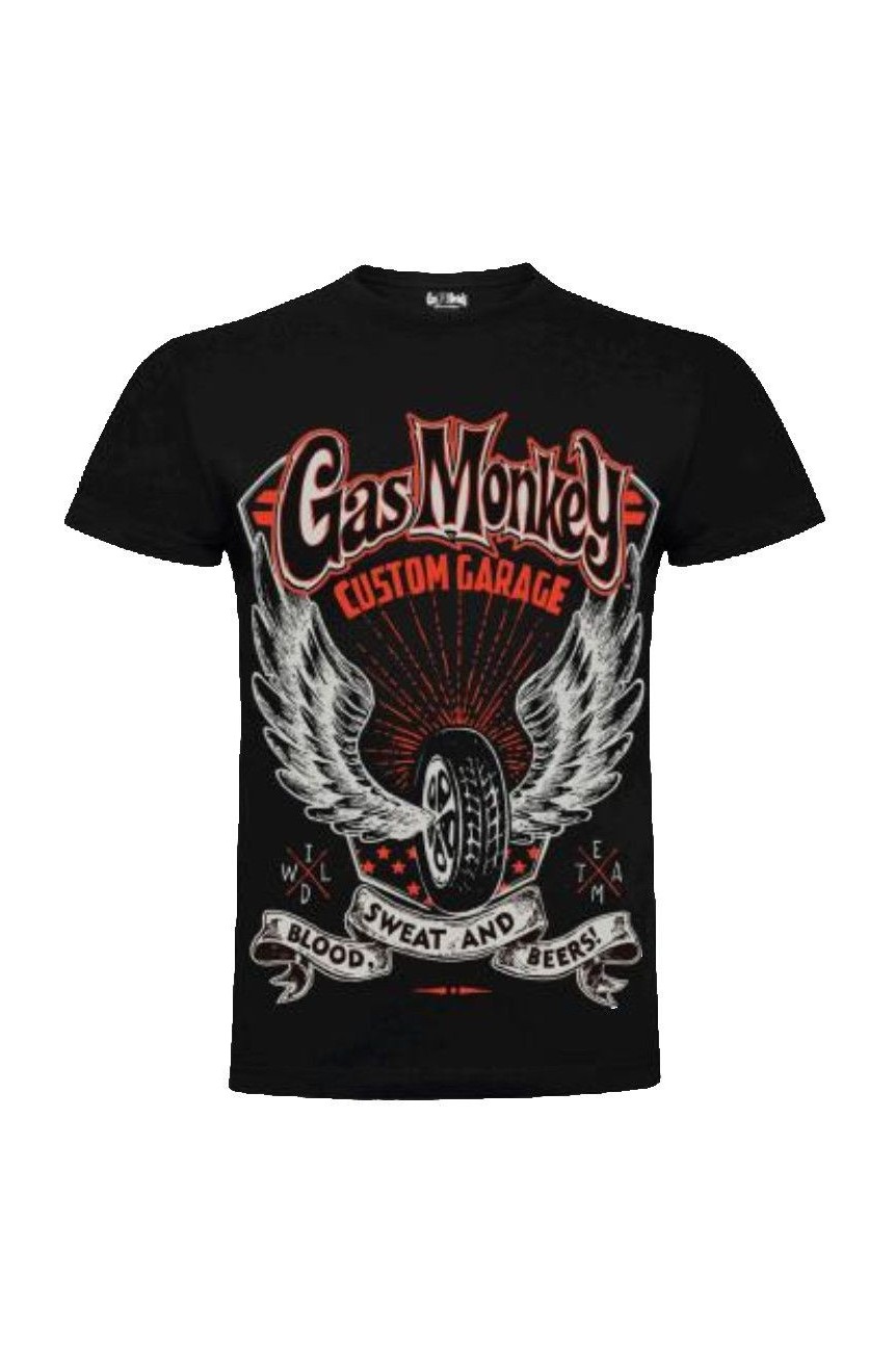 Gas monkey tee shirt wings