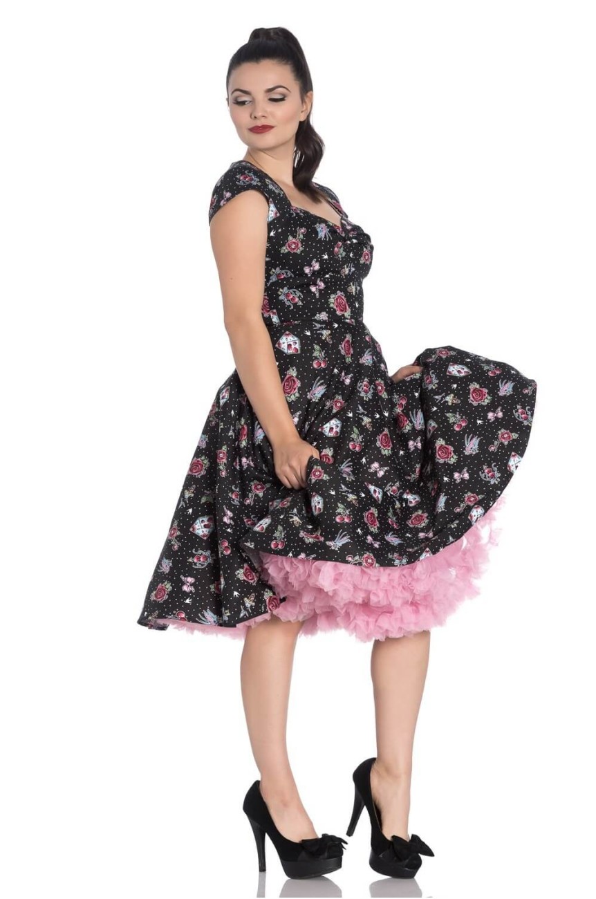 Robe hell bunny pin up fleur et pois