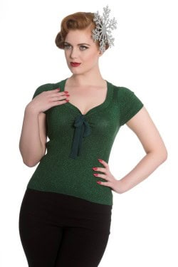 Haut lurex vert