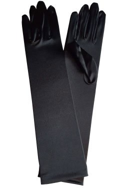 Gants long noirs en satin