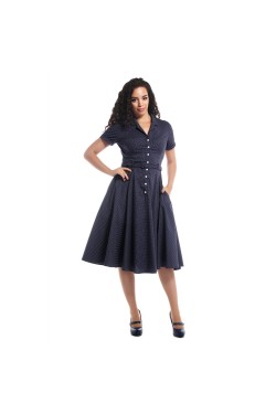 Robe swing a pois longue