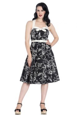 Robe swing noire et blanche