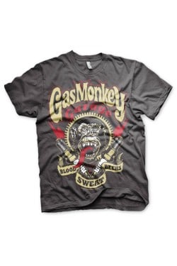 Tee shirt enfant gas monkey garage logo et bougies gris