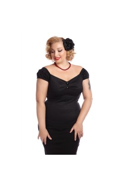 Haut rétro noir dolores collectif