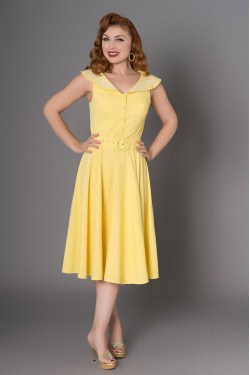 Robe swing jaune années50