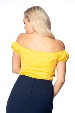 Haut rétro jaune