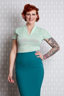 Haut vintage menthe