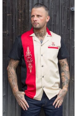 Chemise custom culture pinstripe paradise