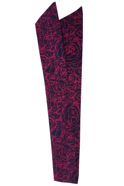 Bandeau cheveux leur bleu et bordeaux