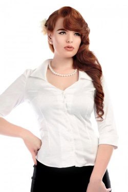 Blouse vintage blanche