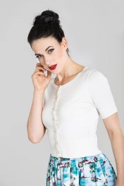 Cardigan manches 3/4 ivoire