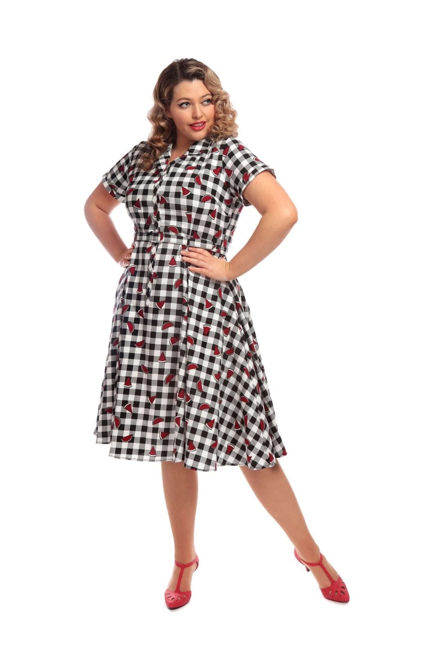 Robe pin-up vichy grande taille