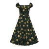 Robe pin-up année 50 tropicale