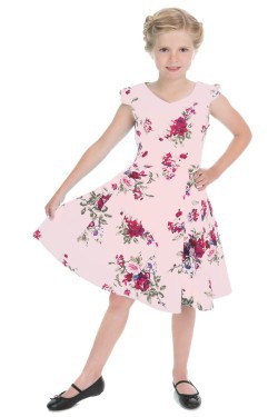 Robe vintage enfant rose