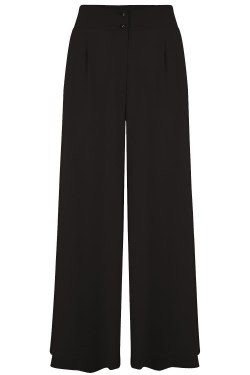 Pantalon large taille haute