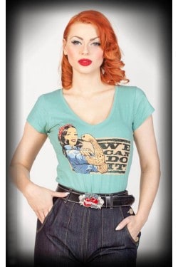 Tee shirt we can do it femme Rumble59