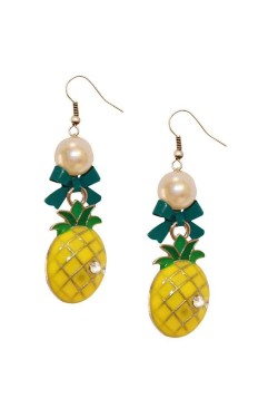 Boucle d'oreille vintage ananas