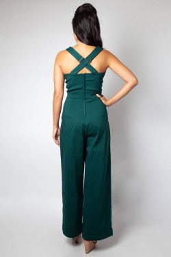 Salopette femme verte 