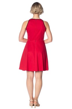 Robe rockabilly noir années 50 femme