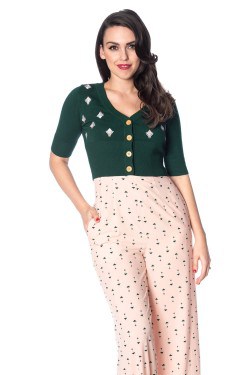 Cardigan vert bouteille