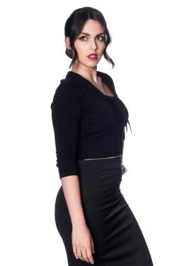 Crop top haut court noir