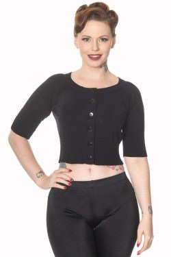Cardigan noir court