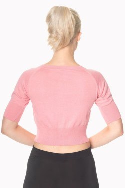 Cardigan pin-up rose années 50