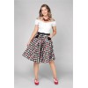 Jupe swing vichy et cerises