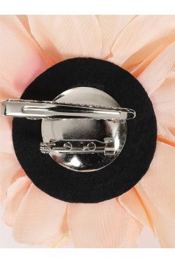 Barrette fleurs orangées tropicales