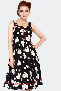 Robe a bretelles rétro noire