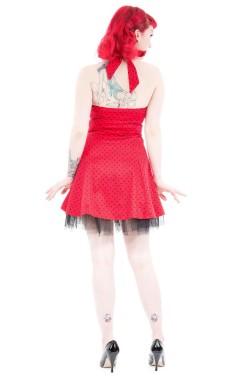 Robe courte à pois