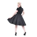 Robe Naf Naf à Pois Noir Et Blanc - Taille 40 - Occasion Très Bon état - Style Bustier à Smocks - Viscose