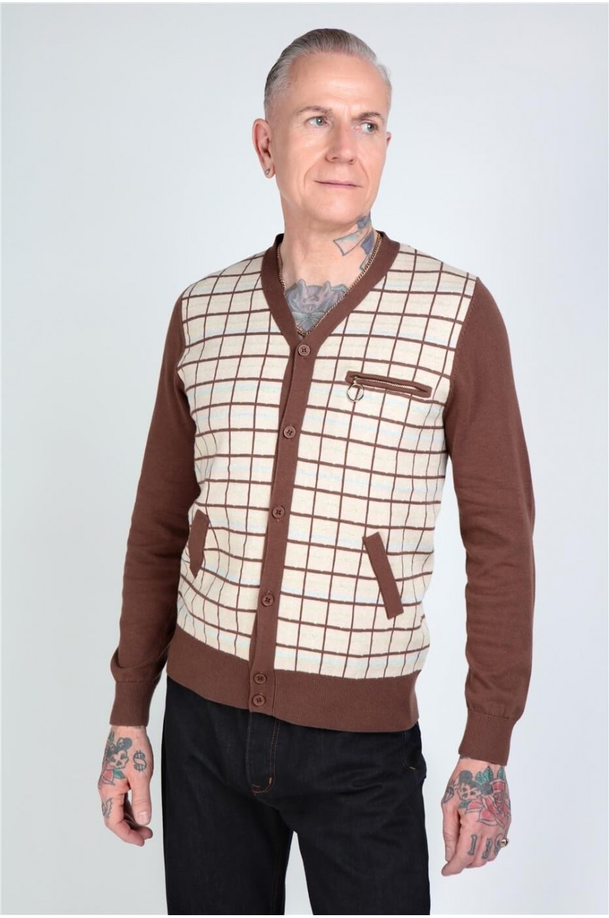cardigan a carreaux collectif clothing