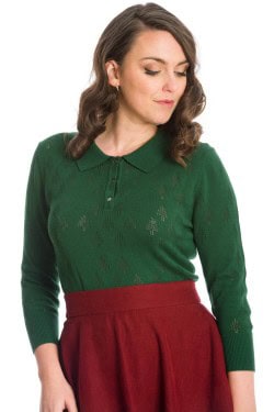 T-shirt pin-up vert années 50