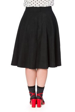 Jupe noire évasée