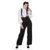 Pantalon large taille haute