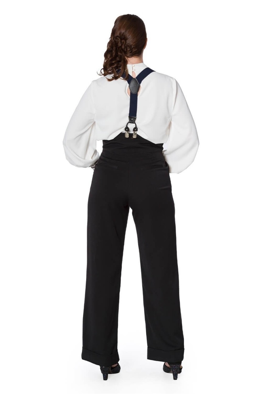 Pantalon large taille haute