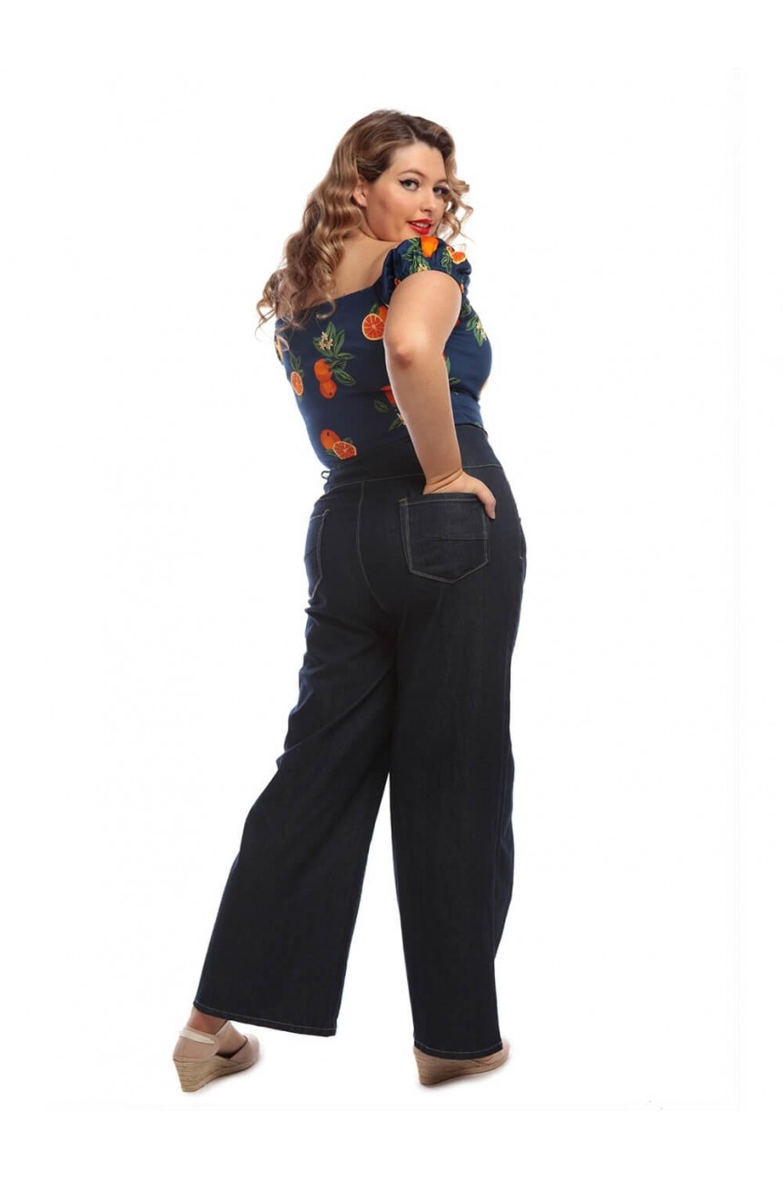 Jeans pin-up large femme