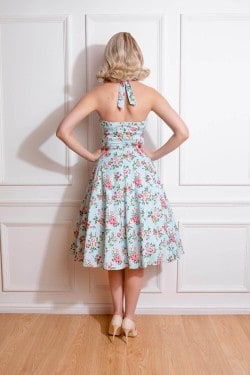 Robe dos nu bleue