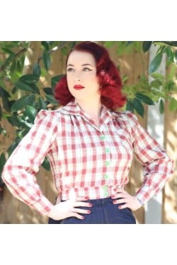 Chemise manches longues a carreaux