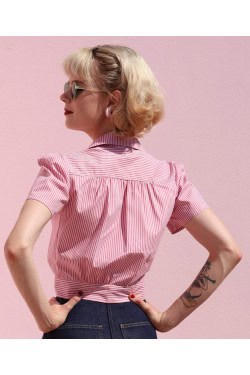 Blouse rose rayée Freddies of Pinewood