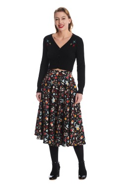 Cardigan pin-up noir années 50