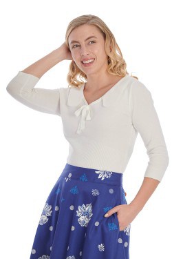 Pull ecru manches 3/4