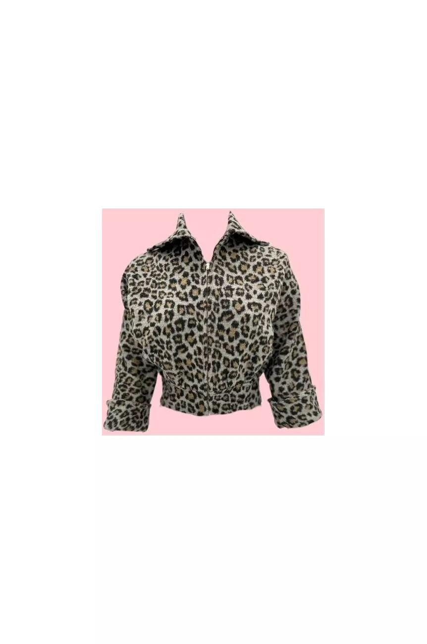 Veste léopard rockabilly
