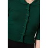 Cardigan retro vert bouteille