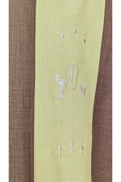 Chemise pin-up marron années 50