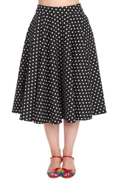 Jupe noire a pois blanc
