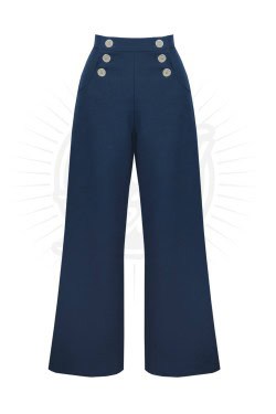 Pantalon a pont bleu Pretty retro