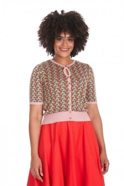 Cardigan coeur vert Banned retro